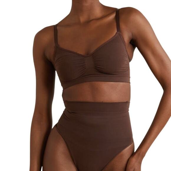 SKIMS Other - SKIMS Bra Seamless Sculpting Cocoa Brown Size Small Bralette Shapewear Intimates